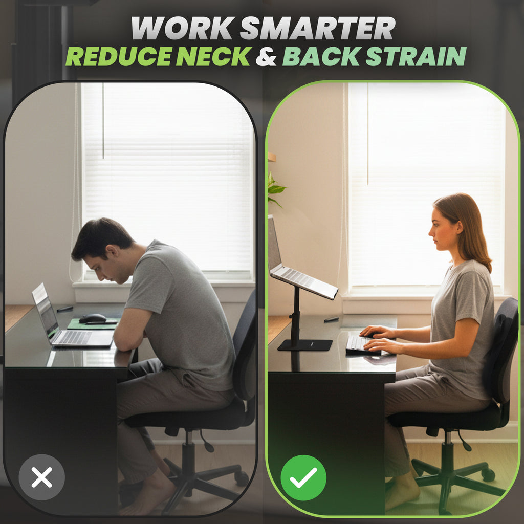 Ergofix Ergonomic Laptop Stand – Expanded Height Range for Full Ergonomic Solution