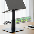 Ergofix Ergonomic Laptop Stand – Expanded Height Range for Full Ergonomic Solution