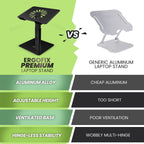 Ergofix Ergonomic Laptop Stand – Raise Your Screen to Eye Level & Add Posture Flexibility Without Replacing Your Desk