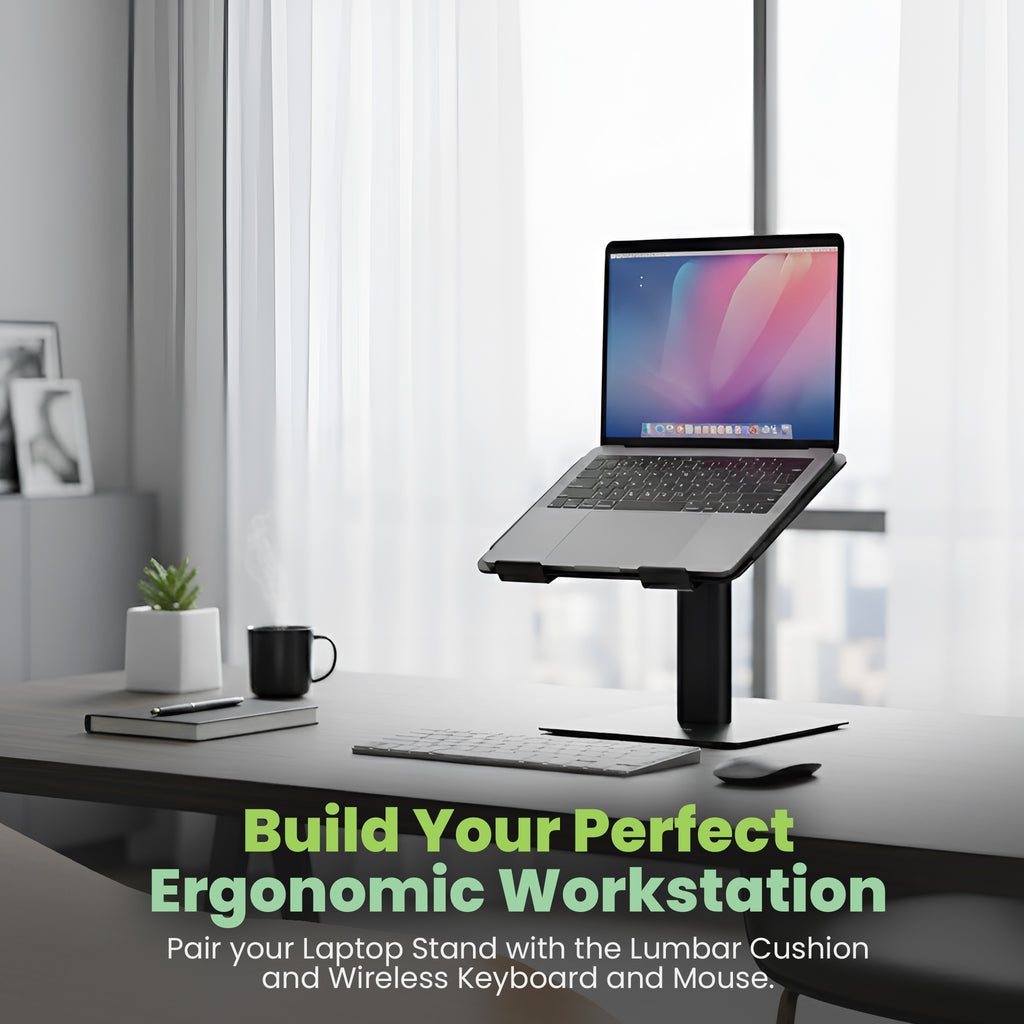 Ergofix Ergonomic Laptop Stand – Expanded Height Range for Full Ergonomic Solution
