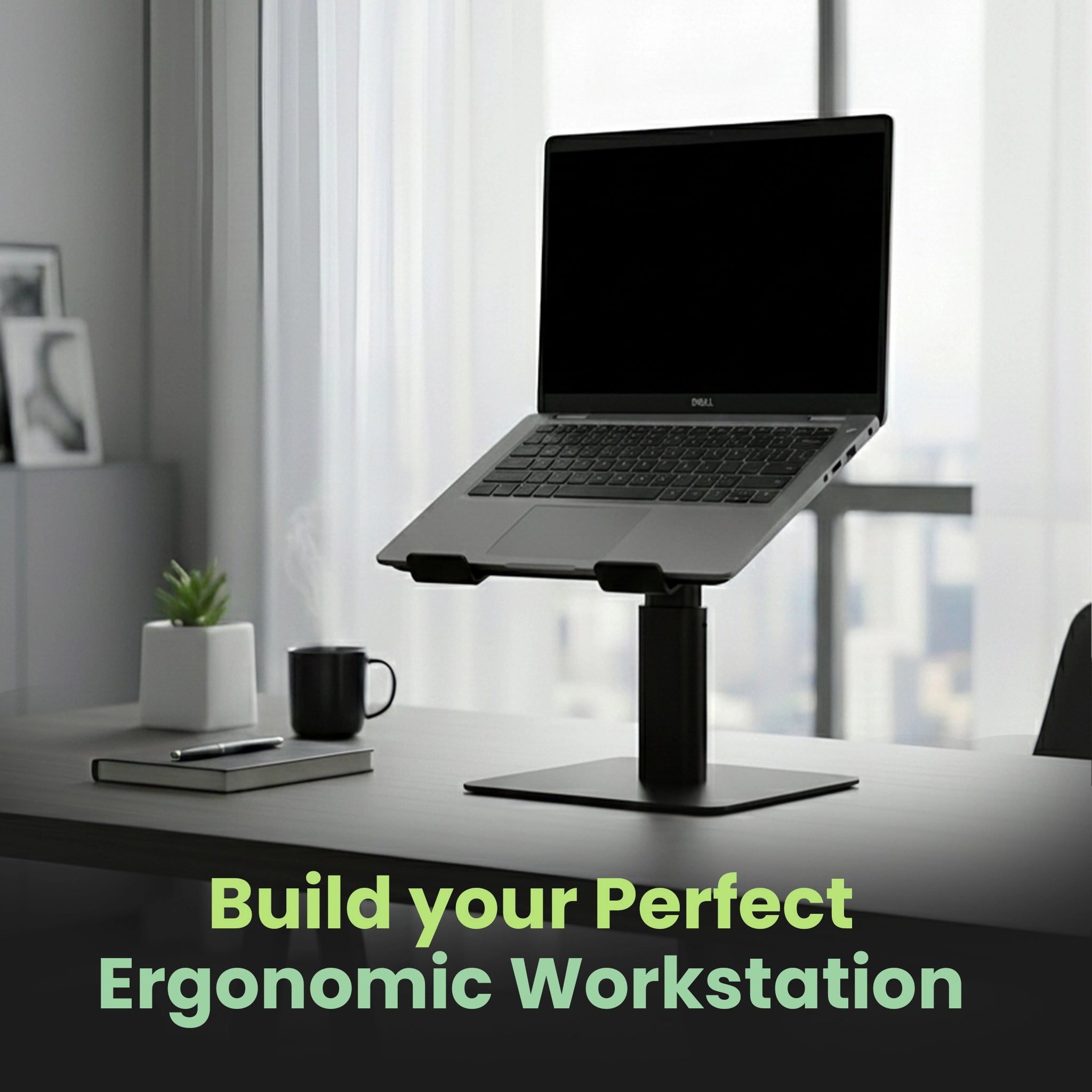 Ergofix Ergonomic Laptop Stand – Raise Your Screen to Eye Level & Add Posture Flexibility Without Replacing Your Desk