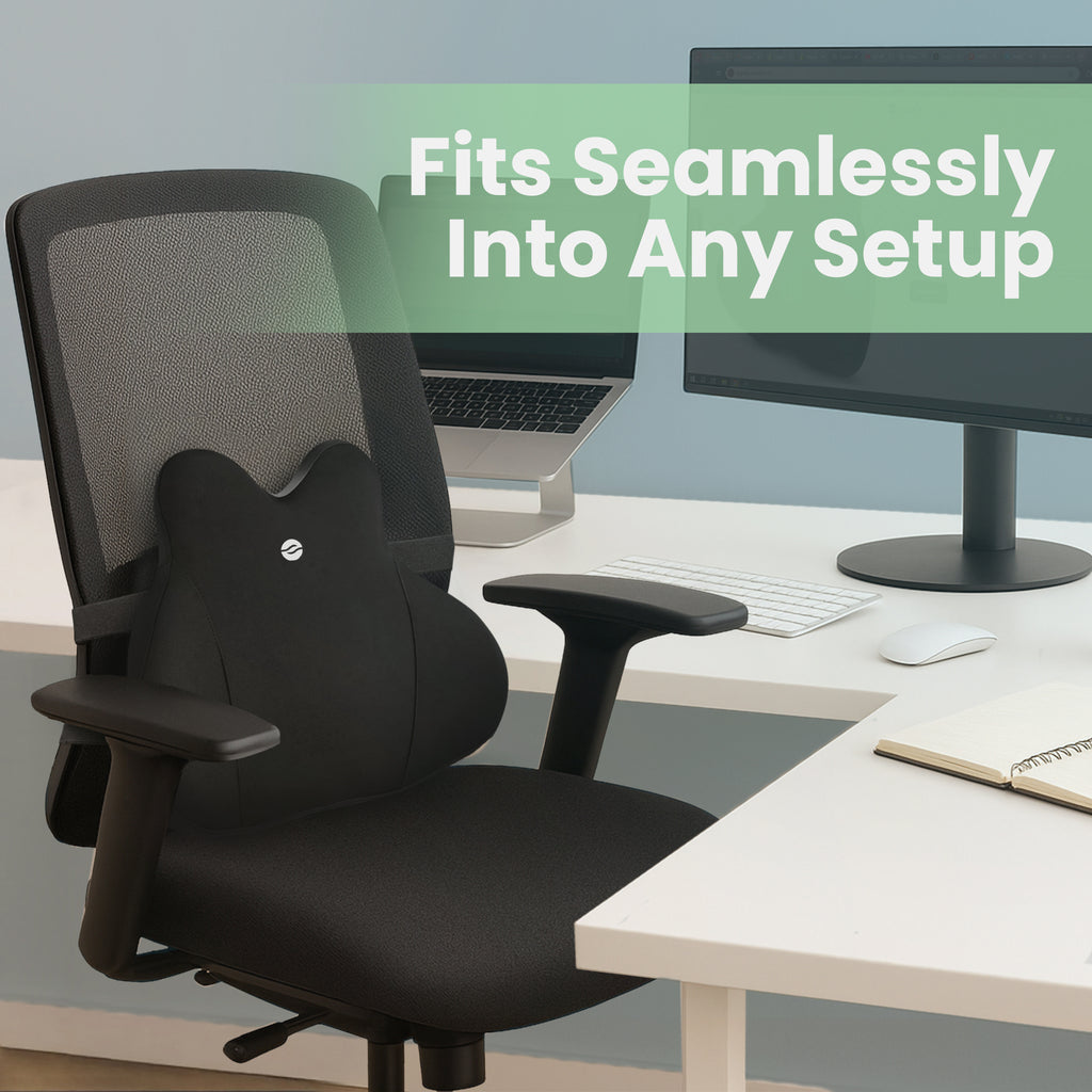 Ergofix Premium Lumbar Cushion – Ergonomic Back Support for Office & Home