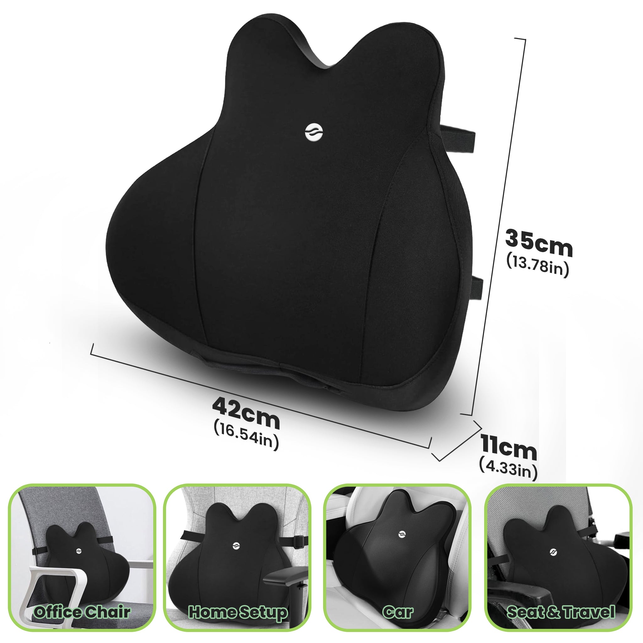 Ergofix Premium Lumbar Cushion – Ergonomic Back Support for Office & Home